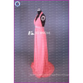 Real Sample Sweetheart Chiffon Rose Long Bridesmaid Dress With Beaded Sash